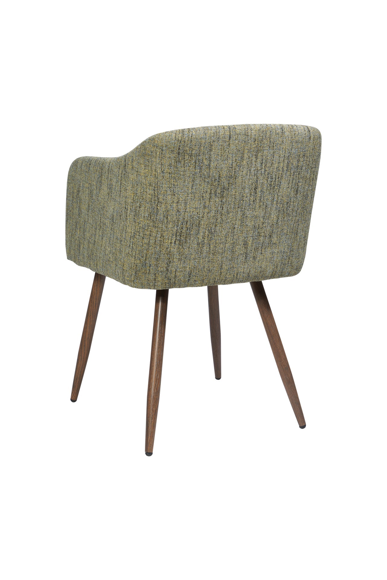 Ada - poltroncina imbottita in tessuto verde melange