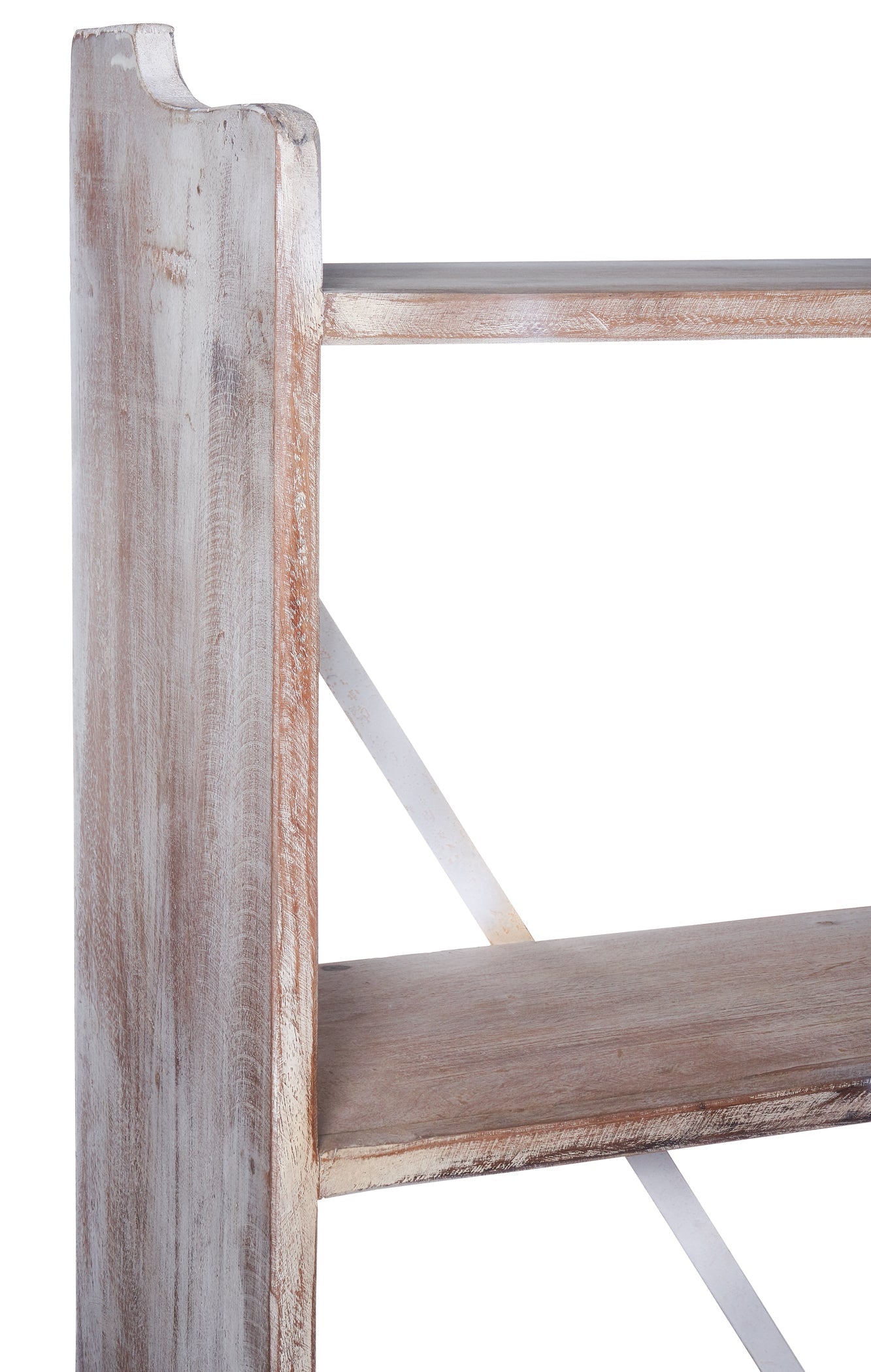 Libreria 5 ripiani in legno sbiancato