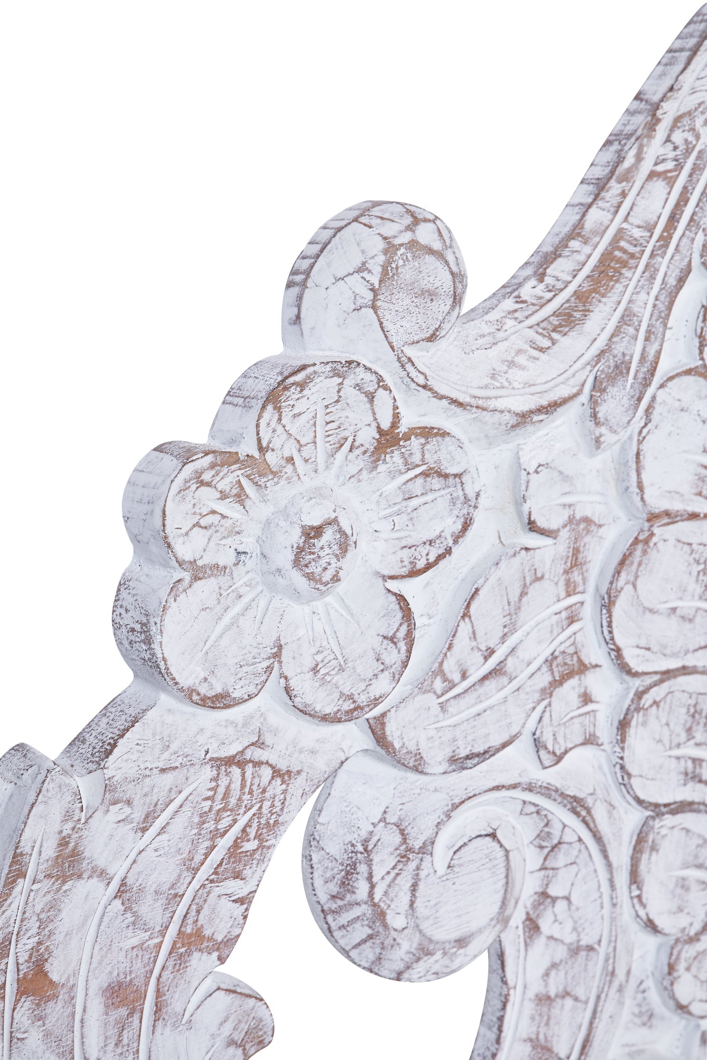 Conchiglia - testata matrimoniale in legno sbiancato