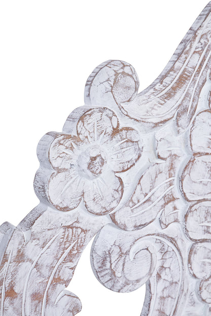 Conchiglia - testata matrimoniale in legno sbiancato