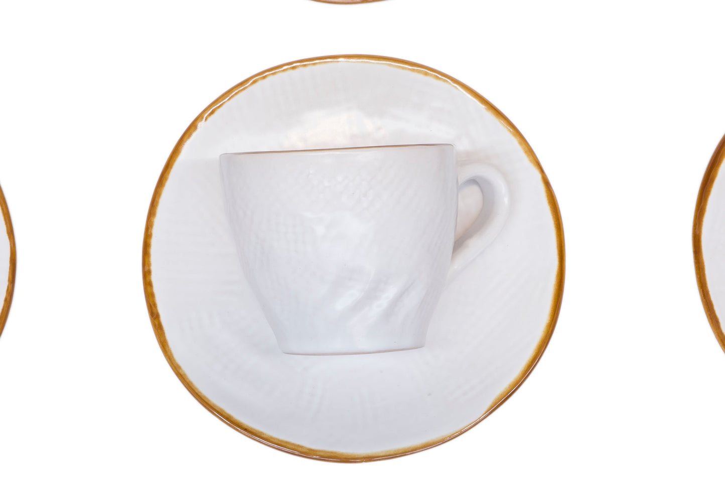Mediterraneo - tazzina caffe' con piattino - colore bianco