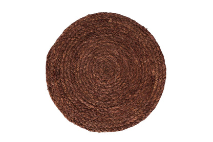 Sottopiatto Rotondo In Fibra In Mais Set 1/4 Marrone