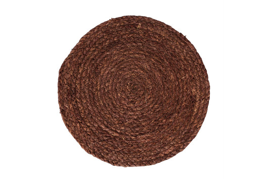 Sottopiatto Rotondo In Fibra In Mais Set 1/4 Marrone