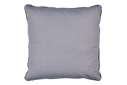 Cuscino dinosauro blu in cotone grigio