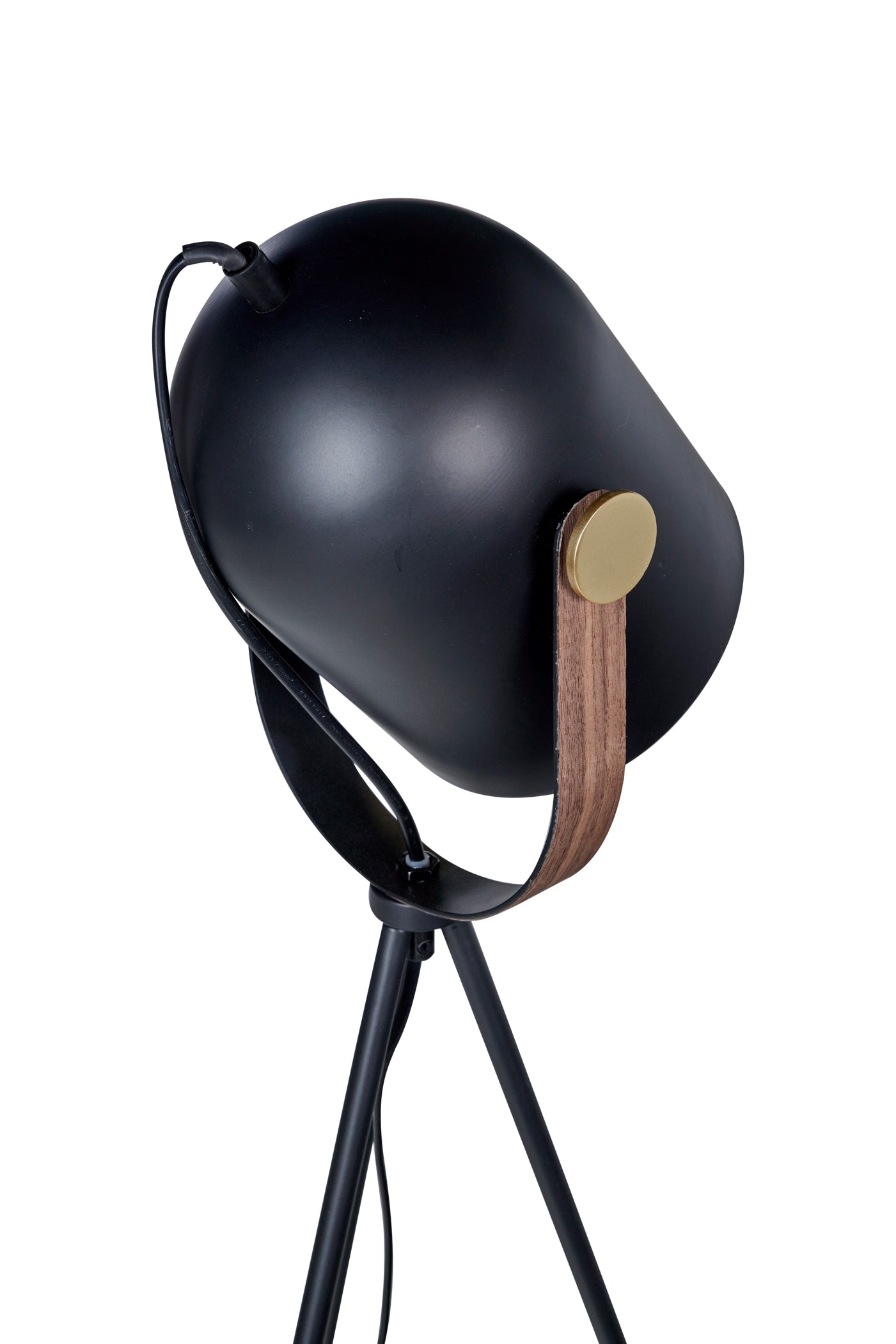 Faro - lampada da terra su treppiede in metallo nero