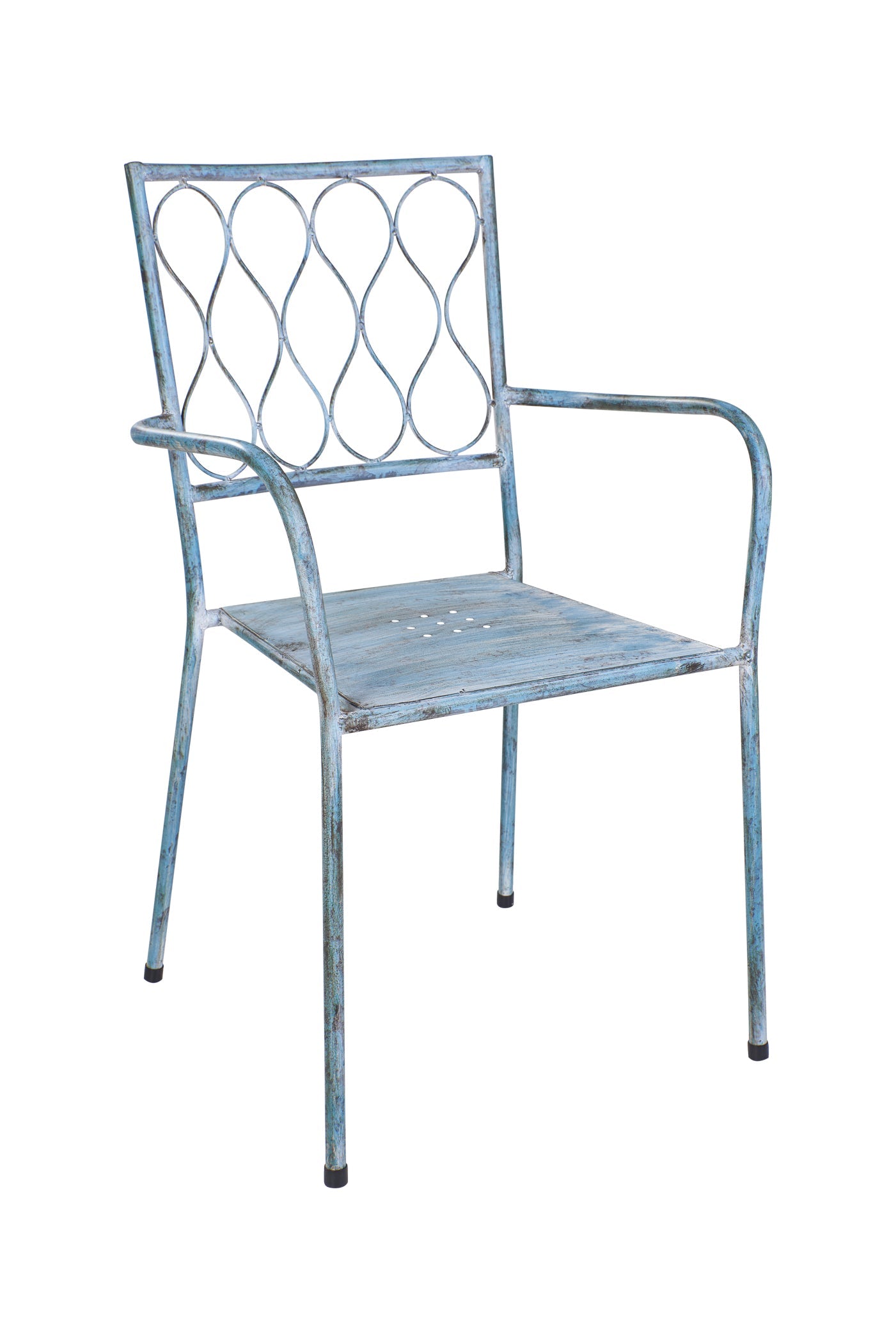 Sedia da Esterno in Ferro Blu
