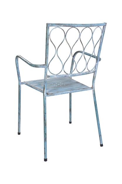 Sedia da Esterno in Ferro Blu