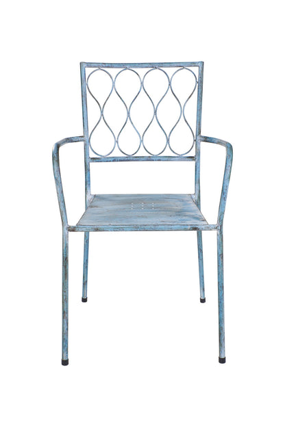 Sedia da Esterno in Ferro Blu