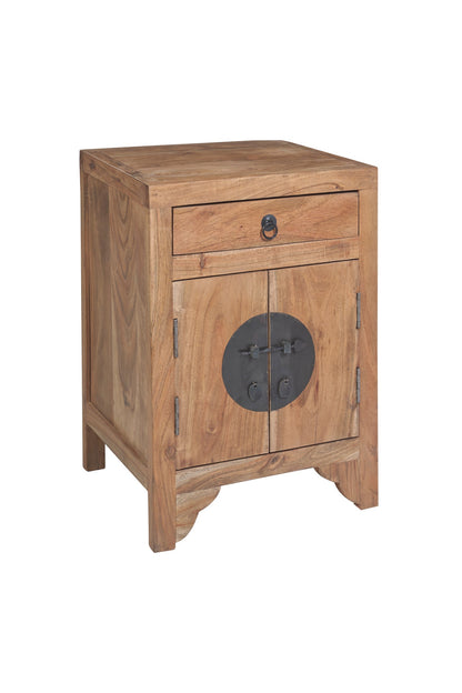 Stone - comodino 1 cassetto e 2 sportelli in legno