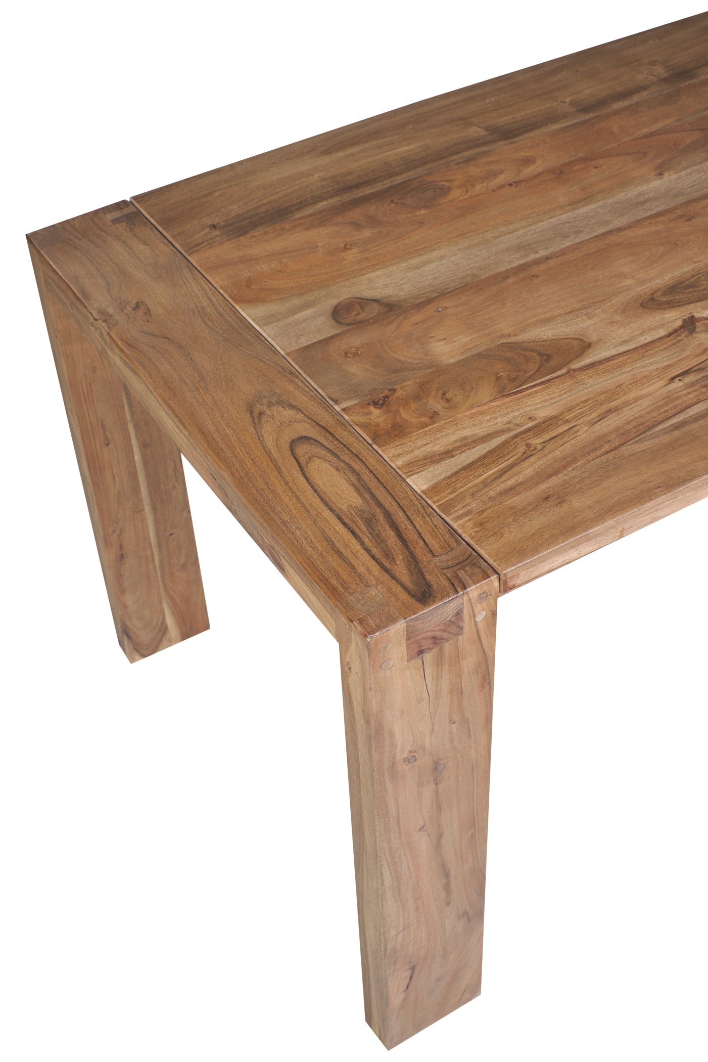 Stone - Tavolo da Pranzo in Legno di Acacia con Prolunghe Estraibili