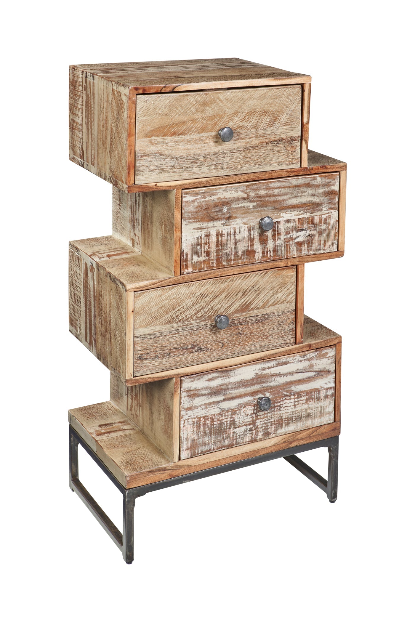 Cassettiera graffiti 4 cassetti sfalsati