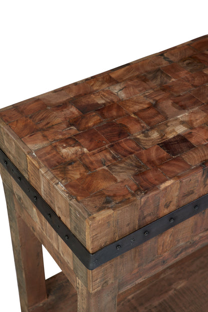 Tagliere macellaio rettangolare con piano sotto