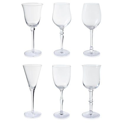 Disegual - Calice Vino In Vetro Trasparente - Set 1/6