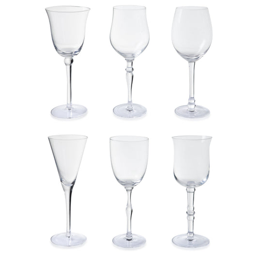 Disegual - Calice Vino In Vetro Trasparente - Set 1/6