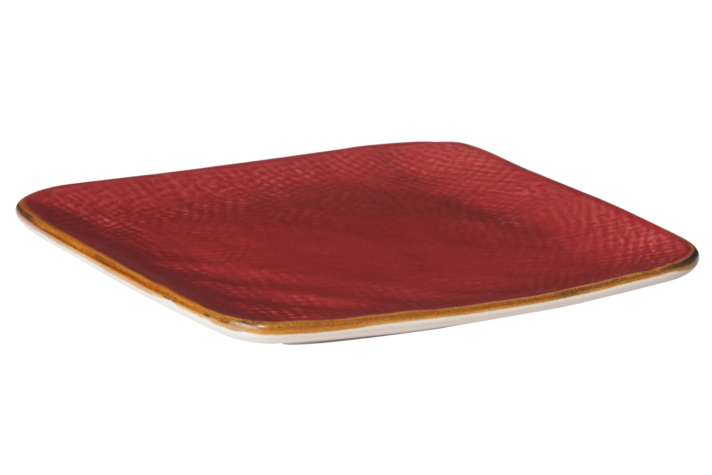 Mediterraneo - piatto quadrato rosso