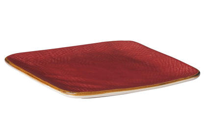 Mediterraneo - piatto quadrato rosso