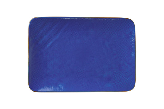 Mediterraneo - Piatto Rettangolare in Gres Blu