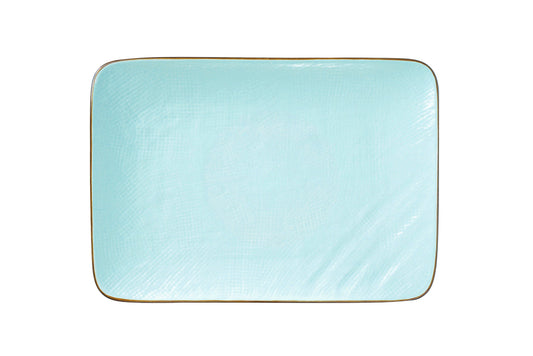Mediterraneo - Piatto Rettangolare in Gres Turchese