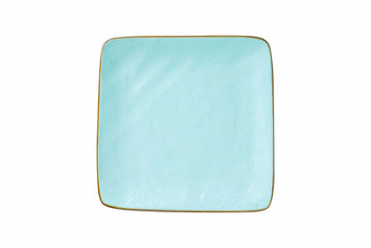 Mediterraneo - Piattino Quadrato in Gres Turchese
