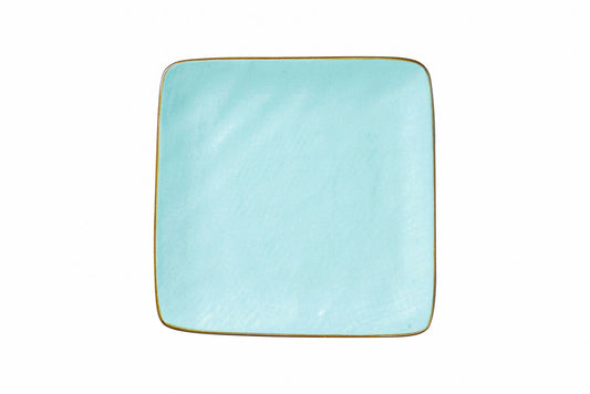 Mediterraneo - Piattino Quadrato in Gres Turchese
