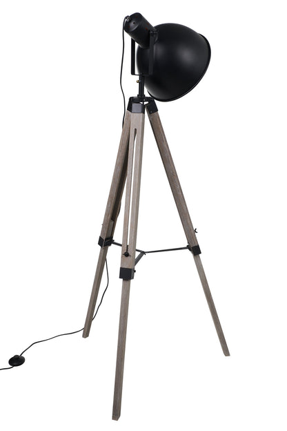 Lampada regista da terra con faro colore ottone