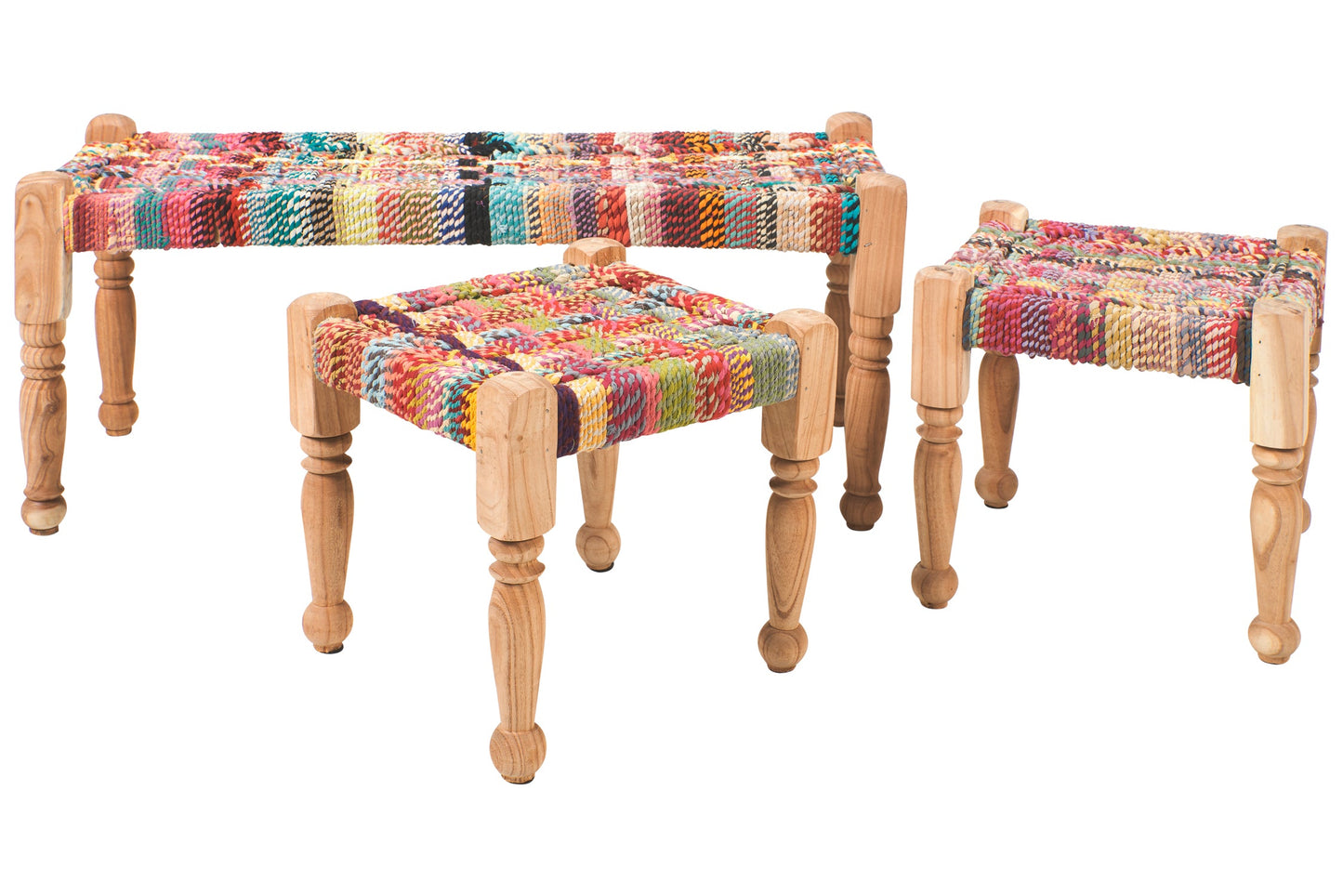 Set 1/3 panca e sgabello nuovo articolo multicolor