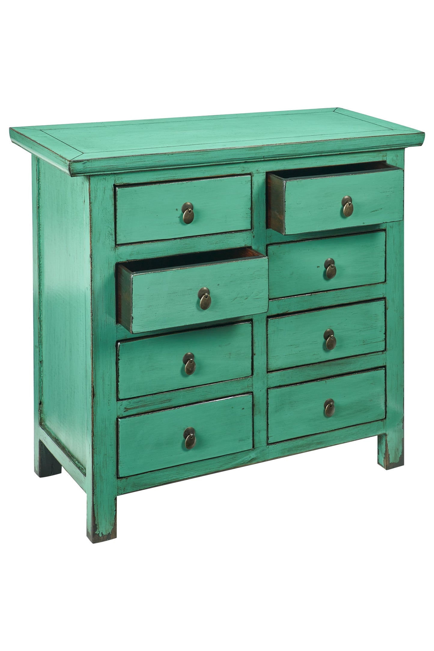 Shangai - cassettiera 8 cassetti verde menta