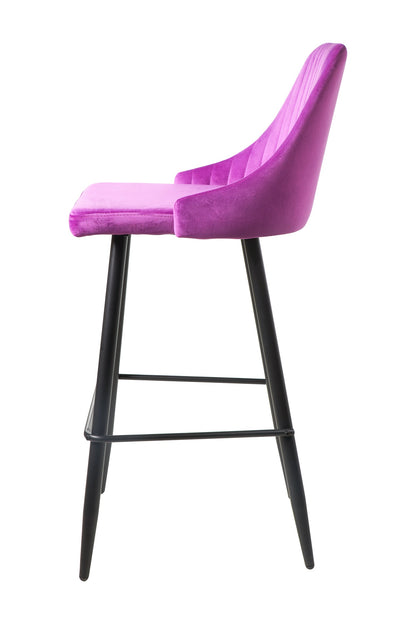 Velvet - sgabello velluto melanzana