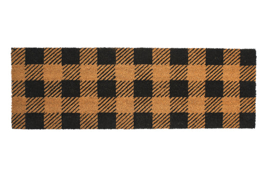 Zerbino Coco - Stampato Effetto Pied De Poule Naturale Nero