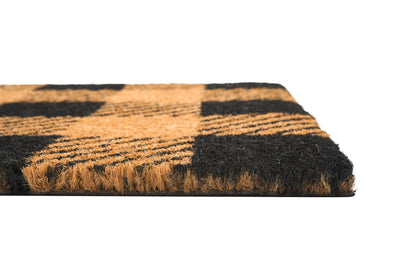 Zerbino Coco - Stampato Effetto Pied De Poule Naturale Nero