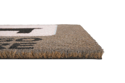 Coco door mat-sagoma canna io posso entrare nero grigio