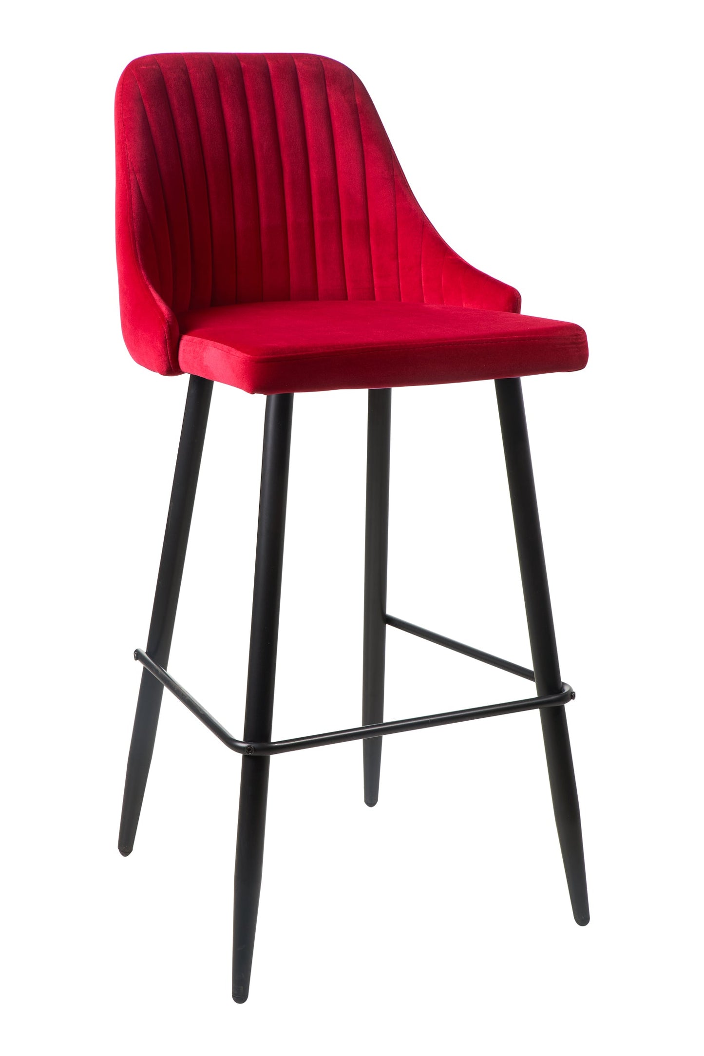 Velluto - sgabello velluto rosso cardinale