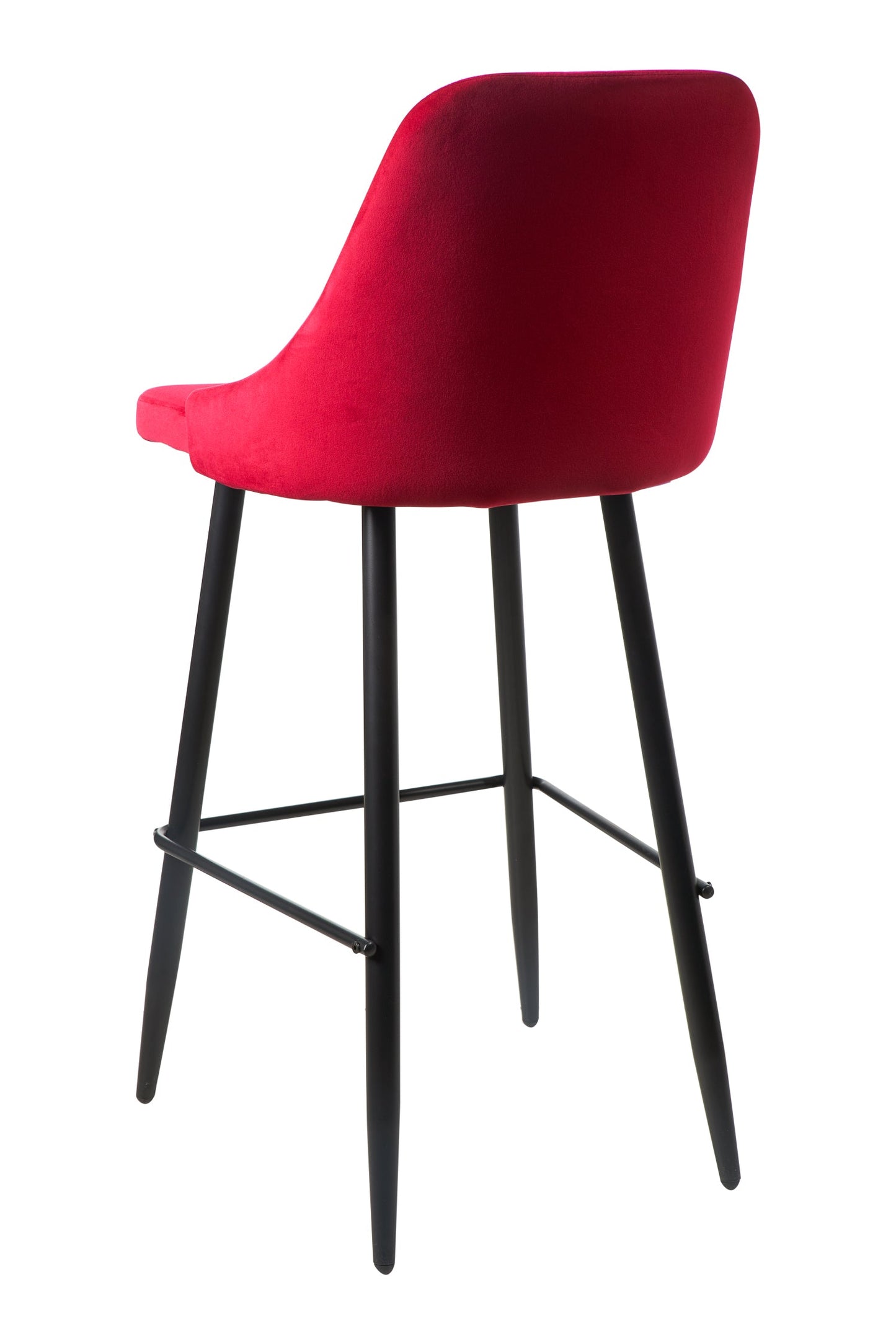 Velluto - sgabello velluto rosso cardinale