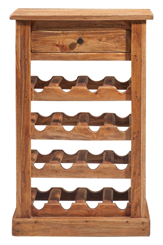 Mobile porta bottiglie con cassetto