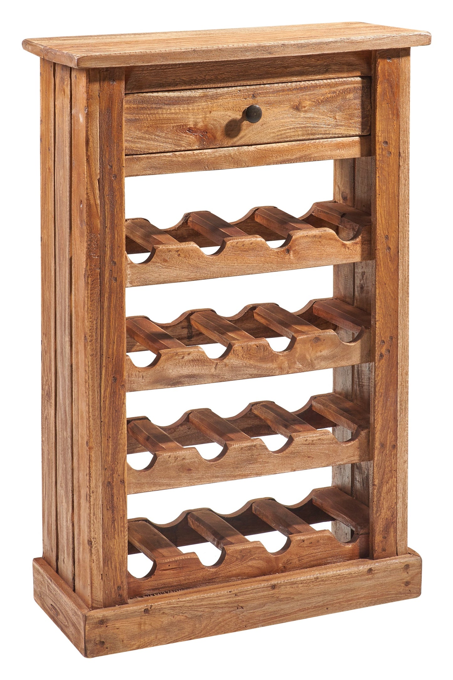 Mobile porta bottiglie con cassetto