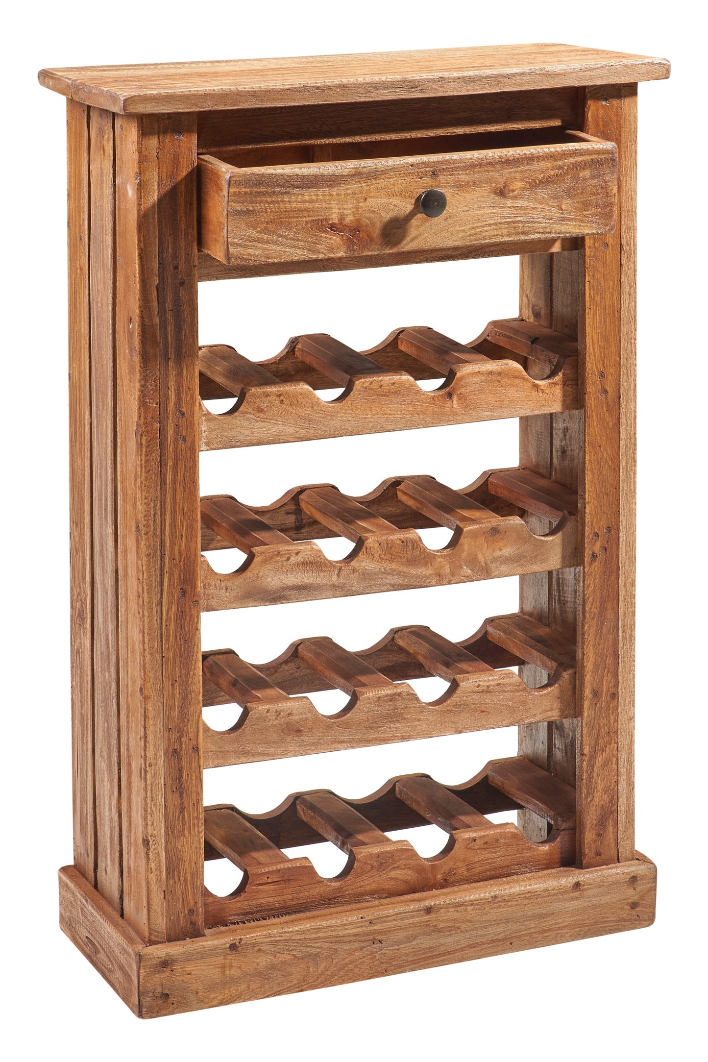 Mobile porta bottiglie con cassetto