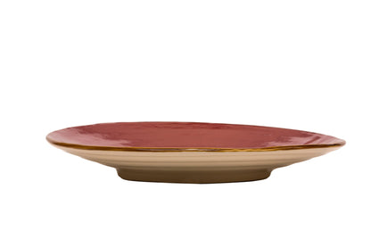 Mediterraneo - Piatto Piano in Gres Rosso