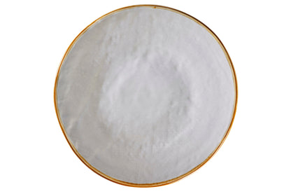 Mediterraneo - Piatto Dessert in Gres Bianco