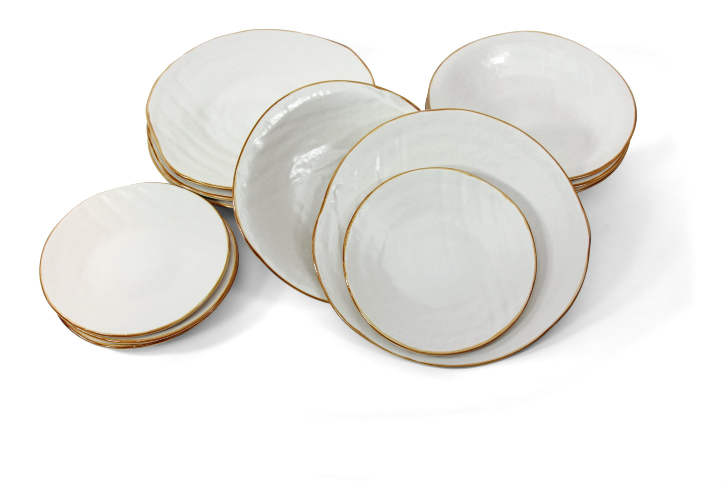 Mediterraneo - Piatto Dessert in Gres Bianco