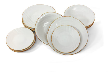 Mediterraneo - Piatto Dessert in Gres Bianco