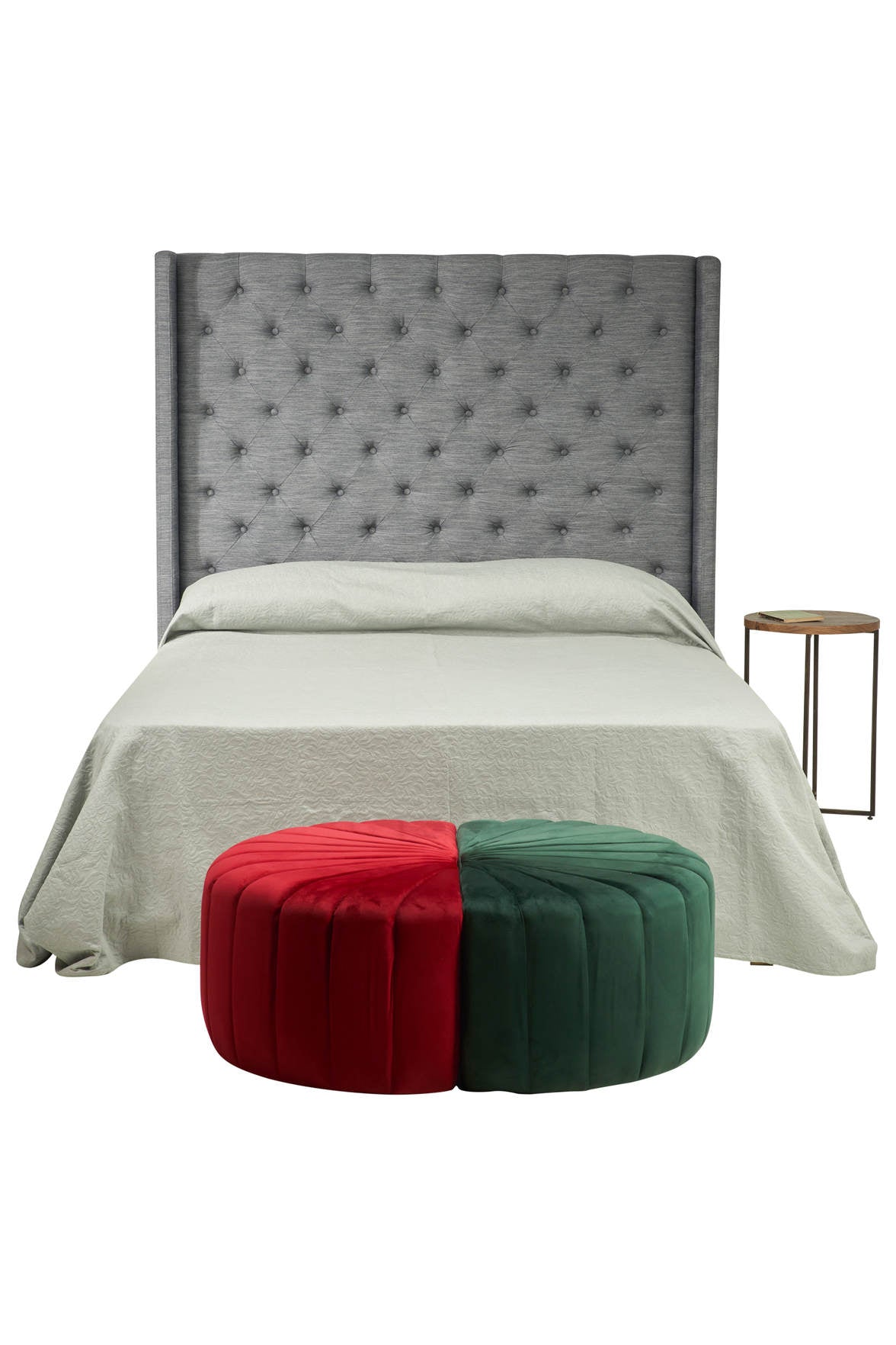 Testata letto stone wash grigio