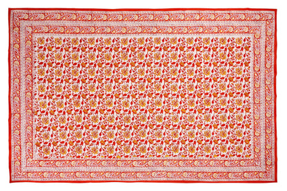 San vito lo capo - mezzero doppio decoro arancione in cotone