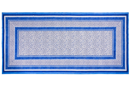 Dorgali - mezzero doppio decoro blu in cotone - 270x270