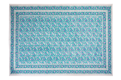 Ostuni - mezzero doppio decoro celeste in cotone - 270x270