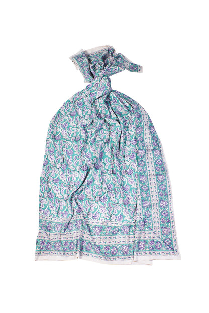 Ostuni - mezzero doppio decoro celeste in cotone - 270x270