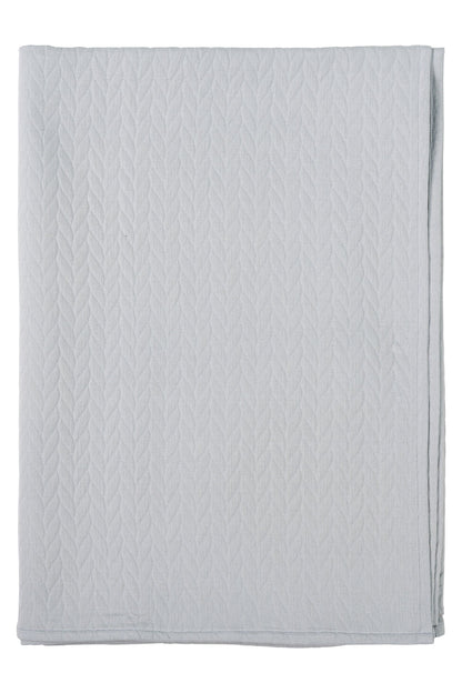 Treccia - coperta 250x270 grigia