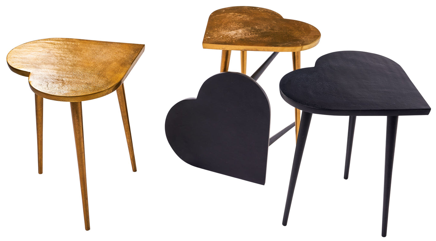 Flower Of Hearts - Set 4 Tavolini in Ferro