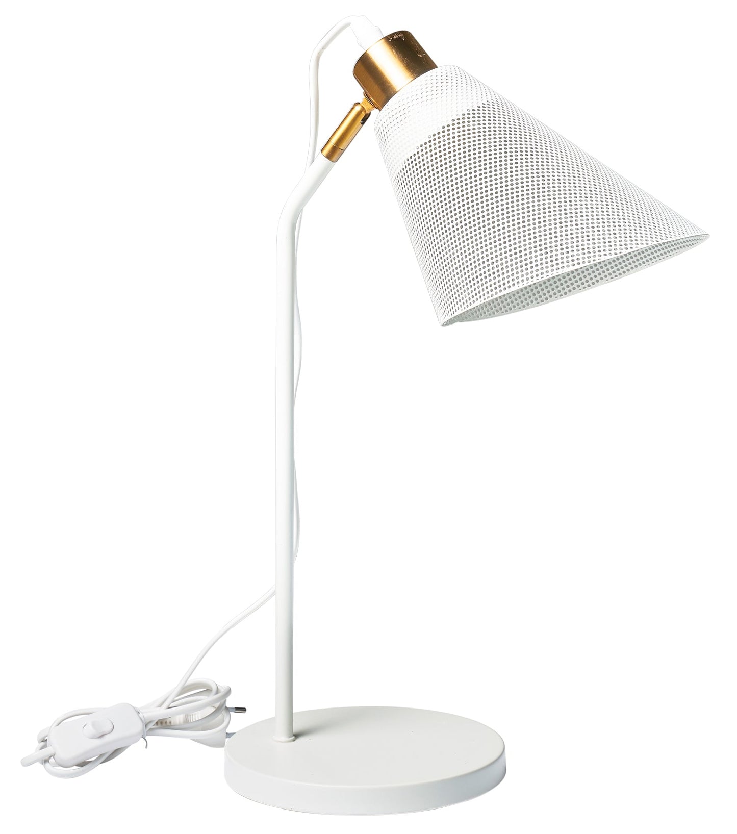 Allison - abat jour metallo bianco traforato conico