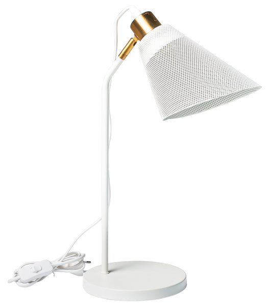 Allison - abat jour metallo bianco traforato conico