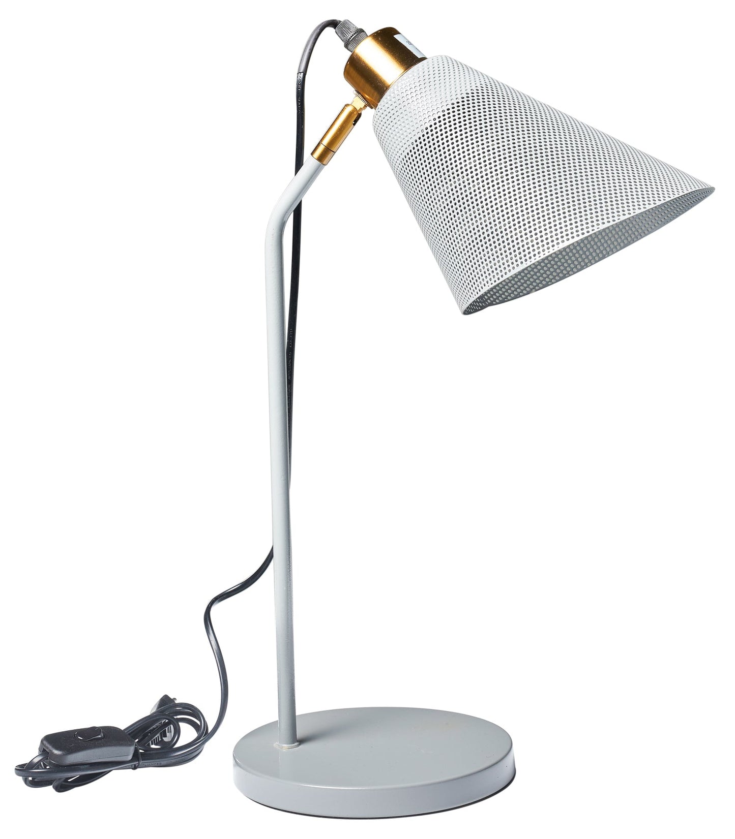 Allison - abat jour metallo grigio traforato conico